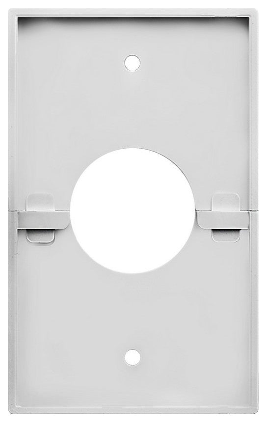 Single Gang Wall Plate With 1-3/8" Hole, White
