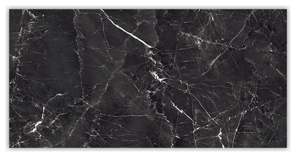 Grigio Black Polished 24x48 Porcelain Tile