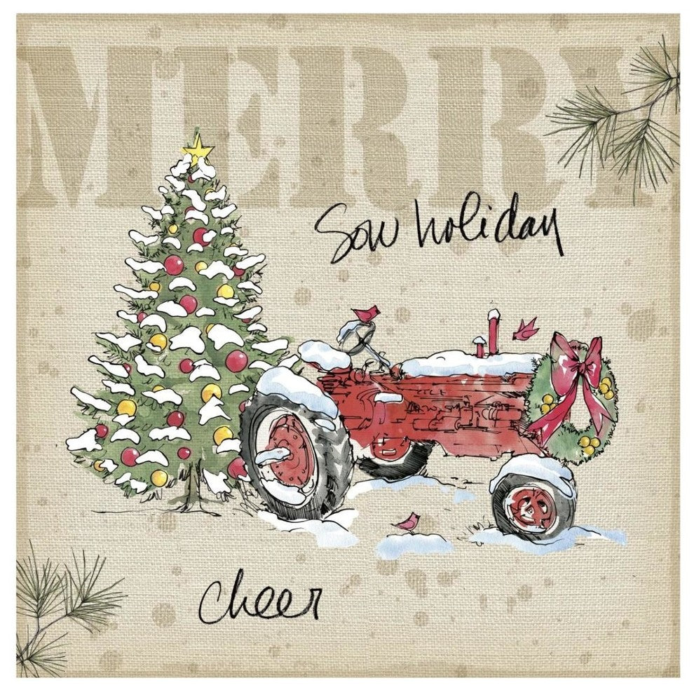 "Country Christmas III" Digital Paper Print by Anne Tavoletti, 32"x32"