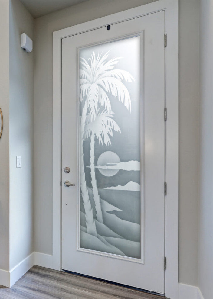 Interior Prehung Door or Interior Slab Door - Palm Sunset - Primed - 24" x...