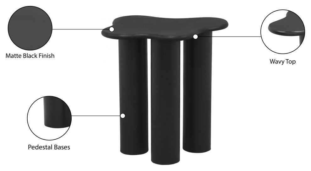Romaine Coffee / End Table, Black, End Table