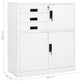 vidaXL Office Cabinet White 40.2" Steel Office File Storage Cabinet Furniture