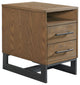 Eden 16" Wide Chairside Table With USB Port, Rustic Dune