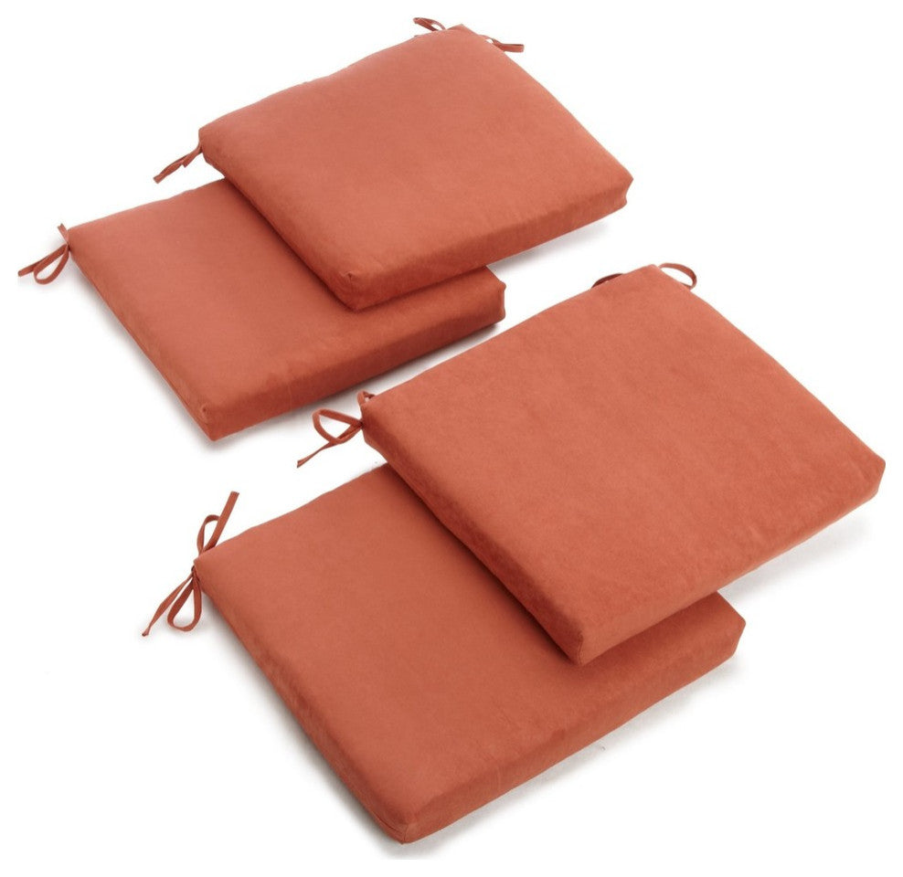 20"x21" Polyester Chair Cushion, Set of 4, Spice