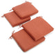 20"x21" Polyester Chair Cushion, Set of 4, Spice