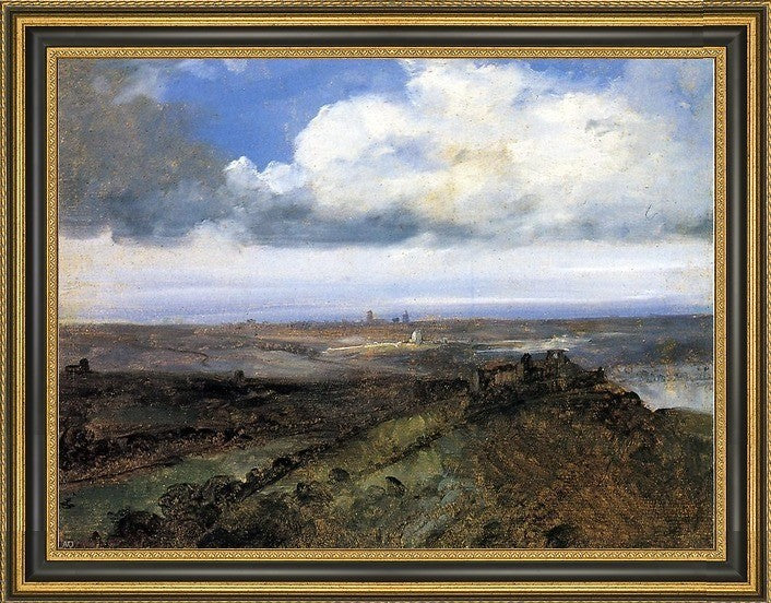Francois-Marius Granet the Tiber Valley Framed Premium Canvas Print, 18"x24"