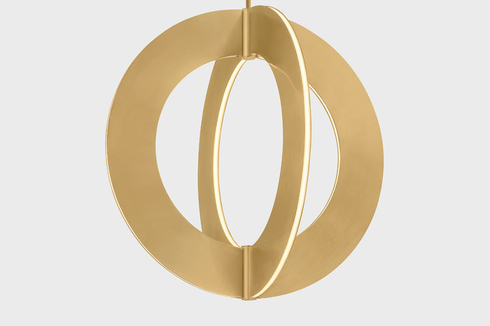 Corbett Lighting Samos Integrated LED Chandelier, Vintage Brass, 29.75"Dx33"H