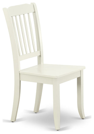 Oxda5-Lwh-W 5Pc Square 36 Inch Table And 4 Vertical Slatted Chairs