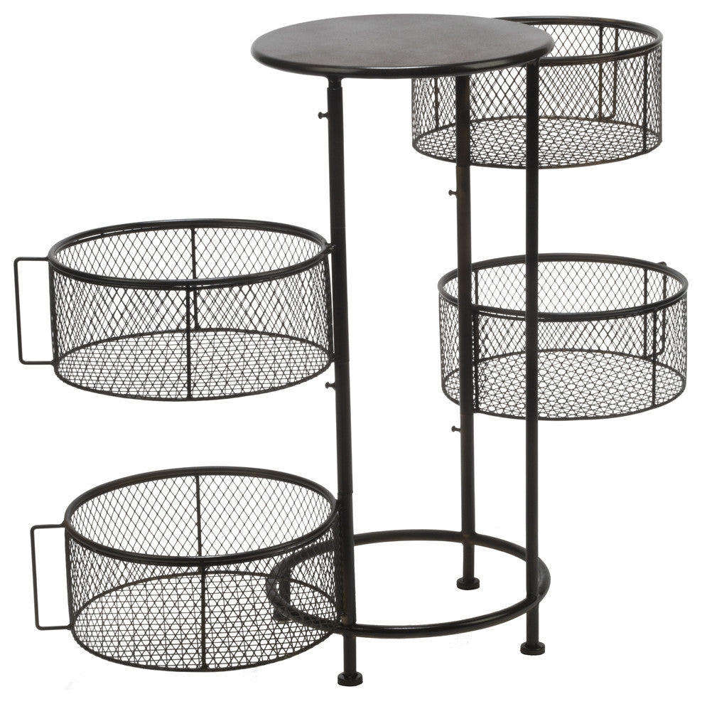 4 Bin Mesh Swivel Drawer Display