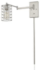 Industrial Silver Metal Wall Sconce