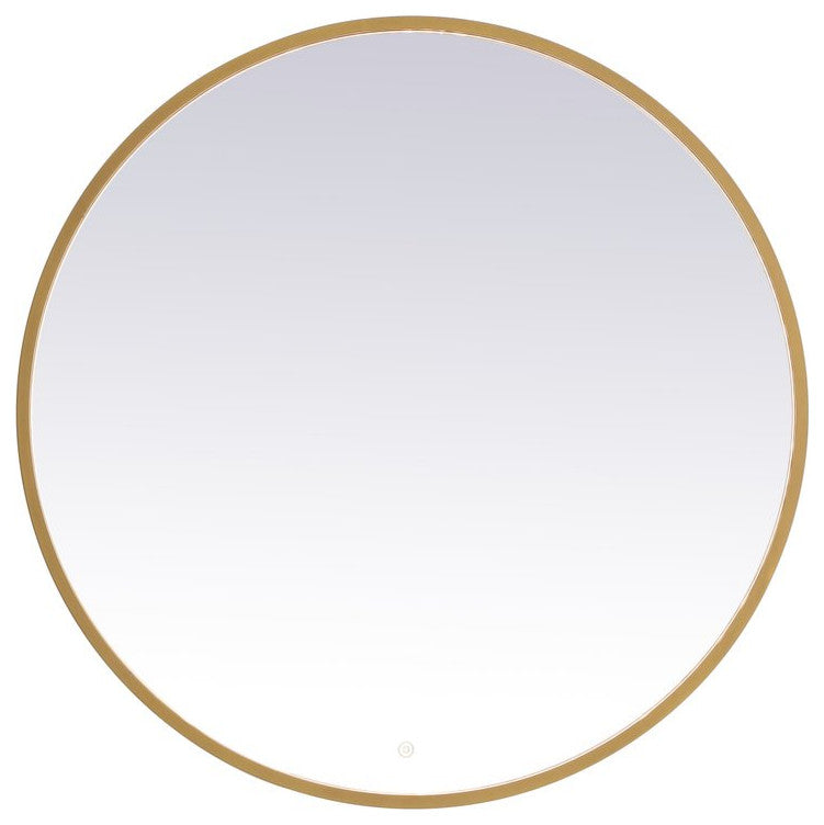 Modern Brass Led Mirror