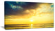 "Yellowish Sky Over Serene Seashore" Seashore Canvas Wall Art, 1 Panel, 60"x28"