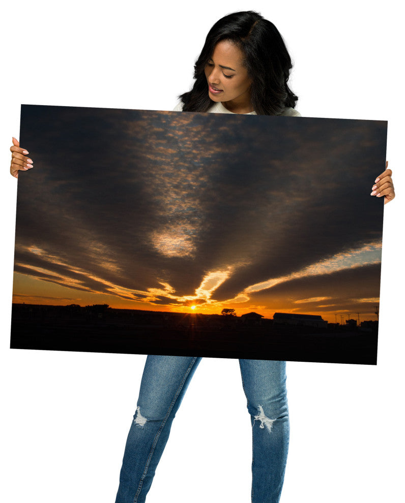 Sunset Indian River Inlet Landscape Photo Unframed Wall Art Print, 24" X 36"