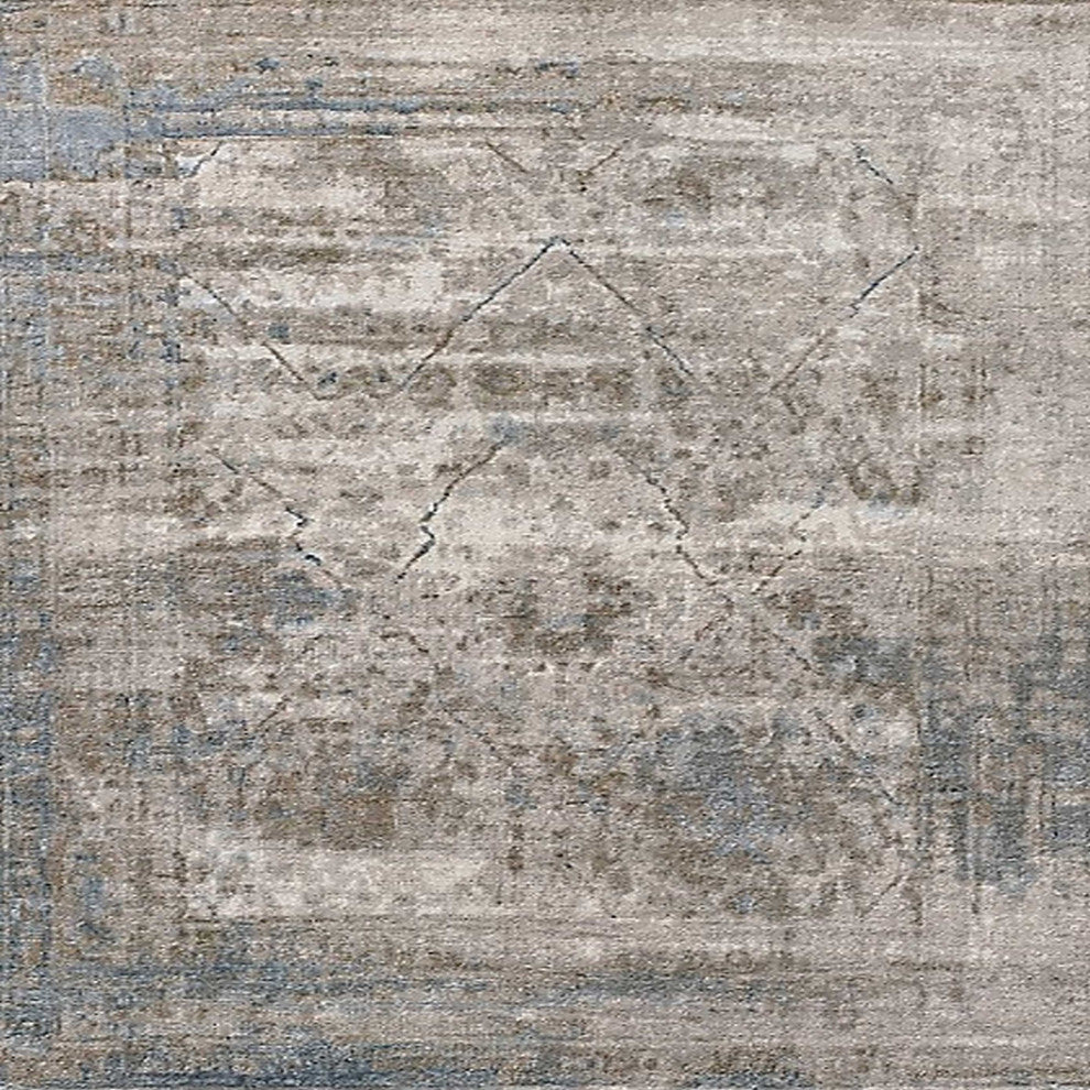 Ahgly Company Indoor Square Mid-Century Modern Area Rugs, 6' Square