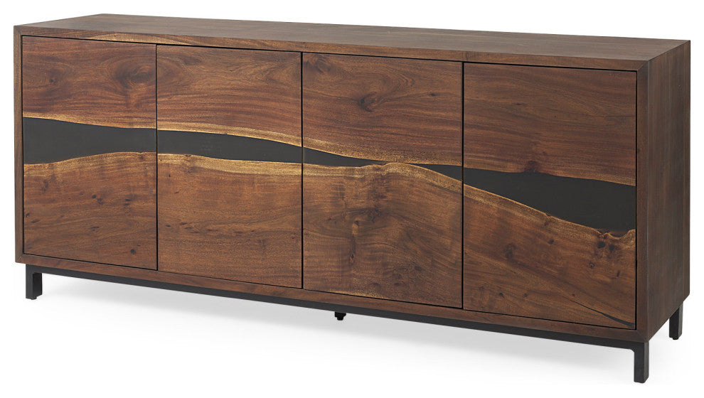 Hemlock 69L x 18W x 30H Brown Wood Sideboard