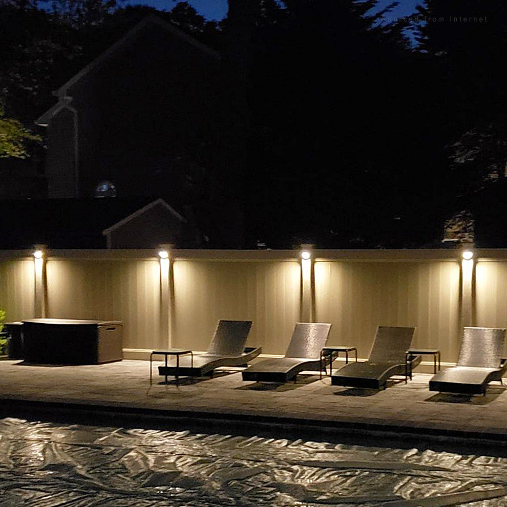 12-Pack Hemisphere LED Deck Lights, 3000K Warm White, Brown