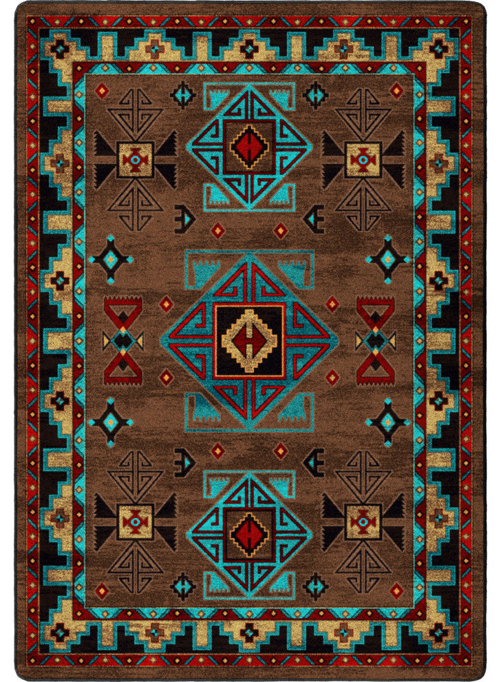 Desert Diamond Oka, Brown, 4'x5'