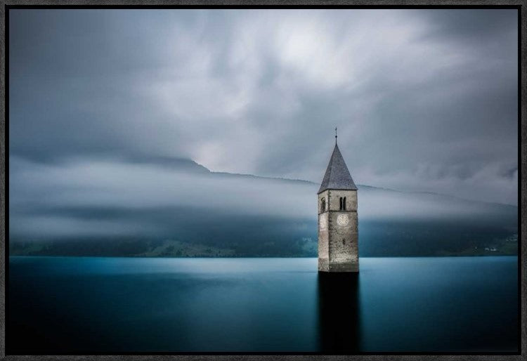 "Church Of Graun" Framed Canvas Giclee by Leon, 23x16"