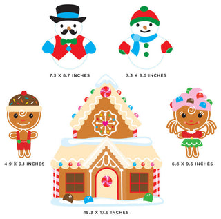 Christmas Fabric Wall Decal With Gingerbread House