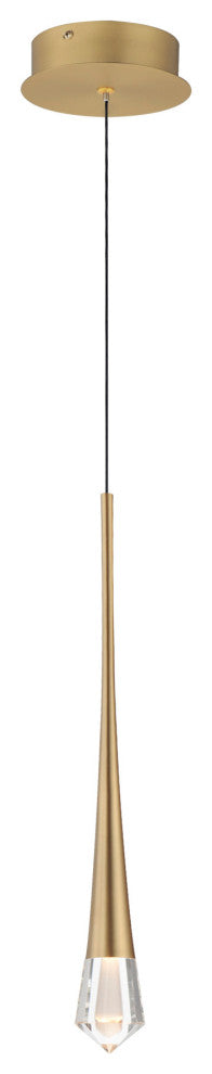 ET2 E24221-122 Pierce 6"W LED Crystal Mini Pendant - Gold
