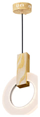 Anello LED Mini Pendant With White Oak Finish