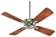 Valor 52" 4-Blade Ceiling Fan, Satin Nickel