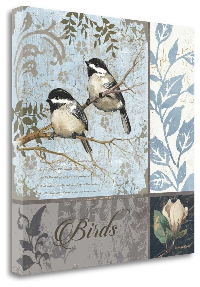 "Chickadee Sampler" By Anita Phillips, Giclee Print on Gallery Wrap Canvas