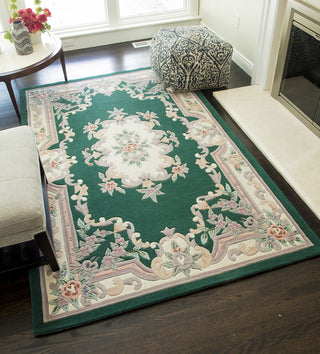 New Aubusson, Emerald, 5'x8'
