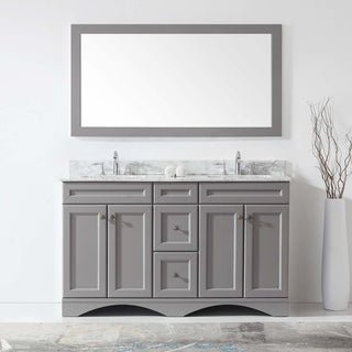 Talisa 60" Double Bathroom Vanity Set in Gray