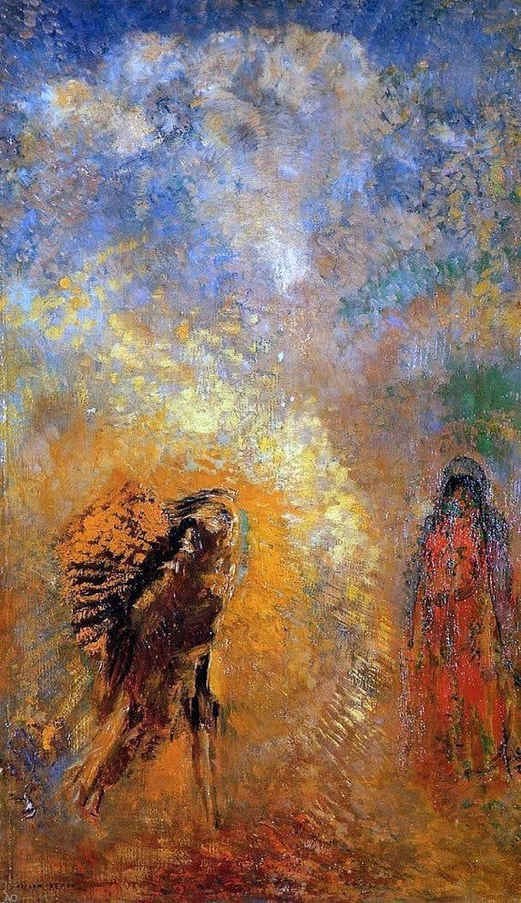 Odilon Redon The Apparition, 18"x27" Wall Decal