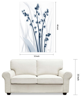 "Radiant Blues 1" Frameless Free Floating Panel Graphic Wall Art, 48"x32"