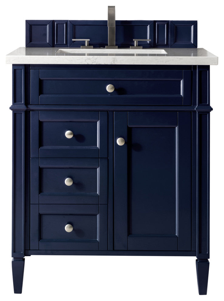 James Martin 650-V30-VBL-3AF Brittany 30" Single Vanity w/ Arctic Fall Top