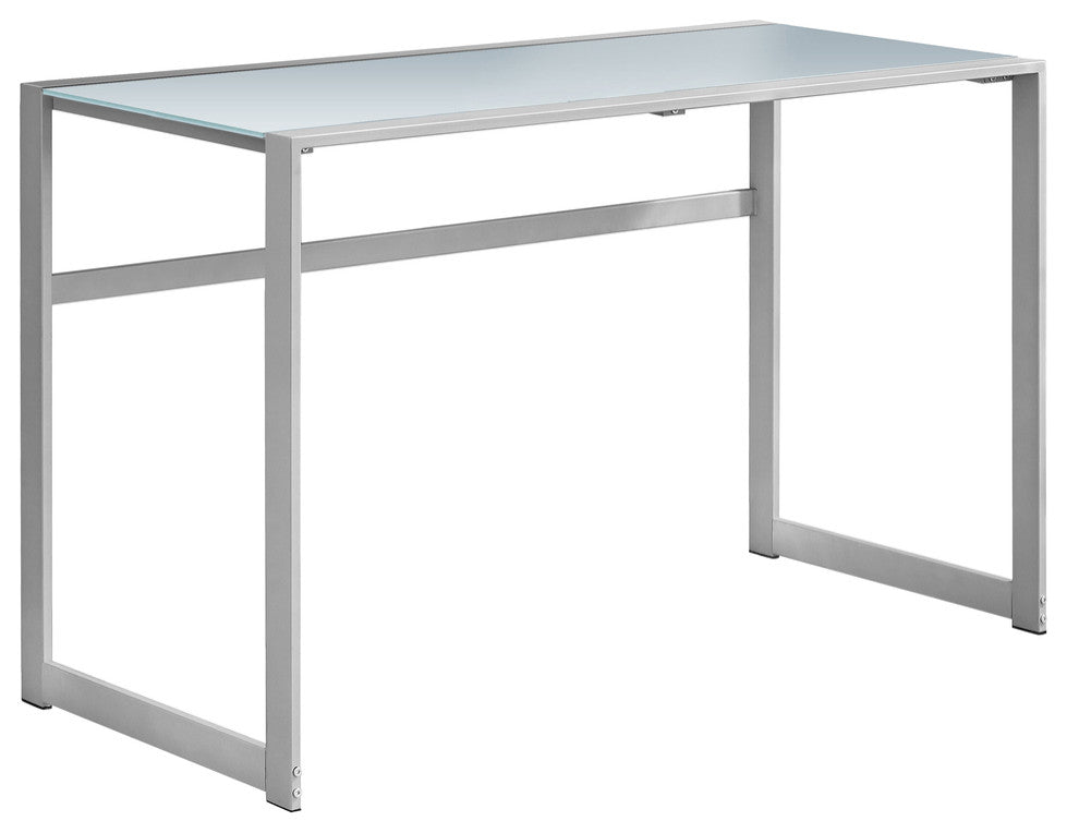 22" Silver Rectangular Computer Desk