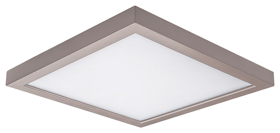 Square LED Energy Star Flush Mount, Nickel