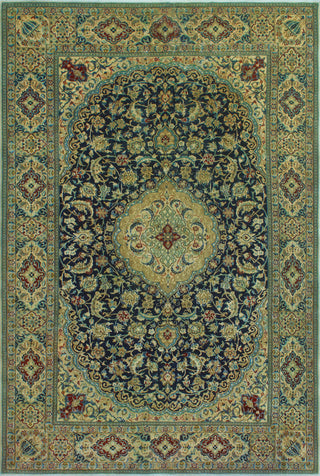 Super Vintage Distressed Saeweard Navy/Beige Rug, 6'8 x 9'9