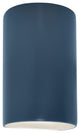 Ambiance LED Outdoor Small Ceramic Cylinder Wall Sconce with Open Top & Bottom, Midnight Sky