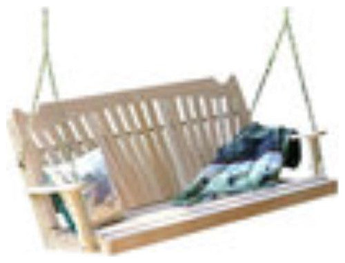 Red Cedar Classic Fanback Porch Swing, 4'