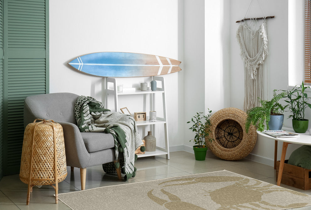 Crab Dip Nautical Chenille Rug