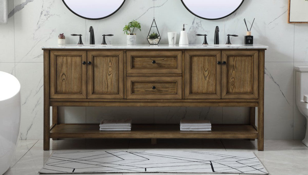 Home Living 22" Transitional Driftwood-Light Bathroom Vanity