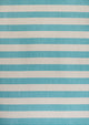 Negril Two-Tone Wide Stripe Indoor/Outdoor Area Rug, Aqua/Cream, 8x10