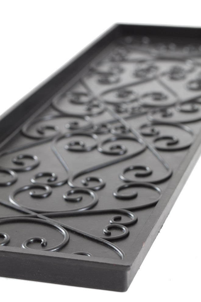 46.5"x14"x1.5" Rubber Boot Tray With Diamond Coir and Rubber Insert