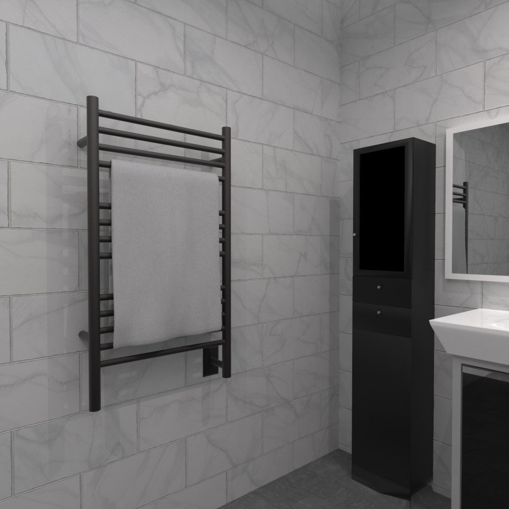 Jeeves C-Straight Towel Warmer, Oil Rubbed Bronze