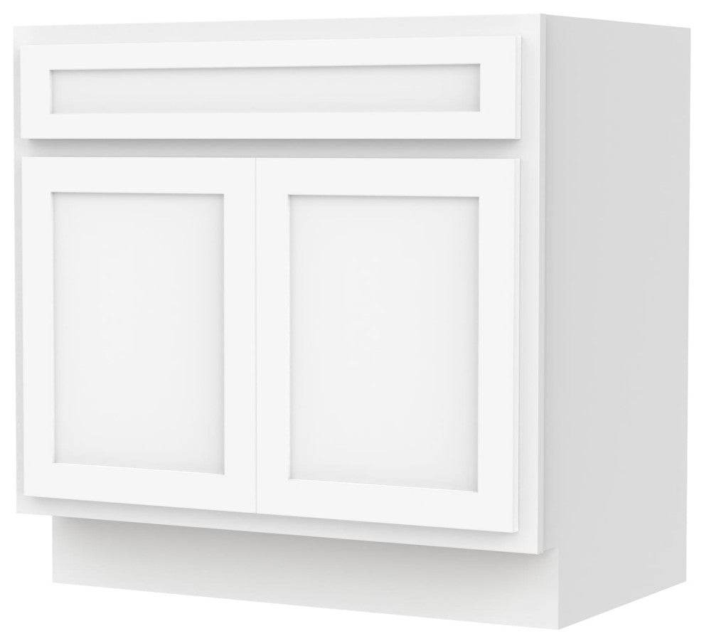Vanity Art Vanity Base Cabinet, No Top, 33", White