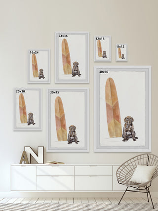 "Surfing Hangover" Framed Painting Print, 30x45