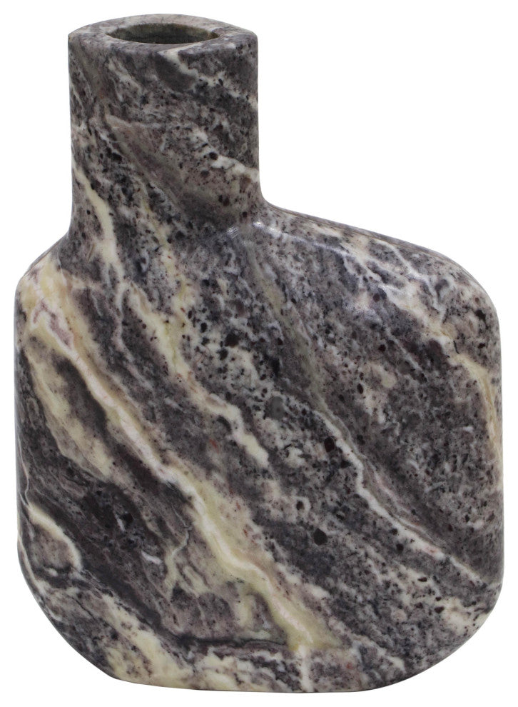 Pika Gray Marble Vase, Large