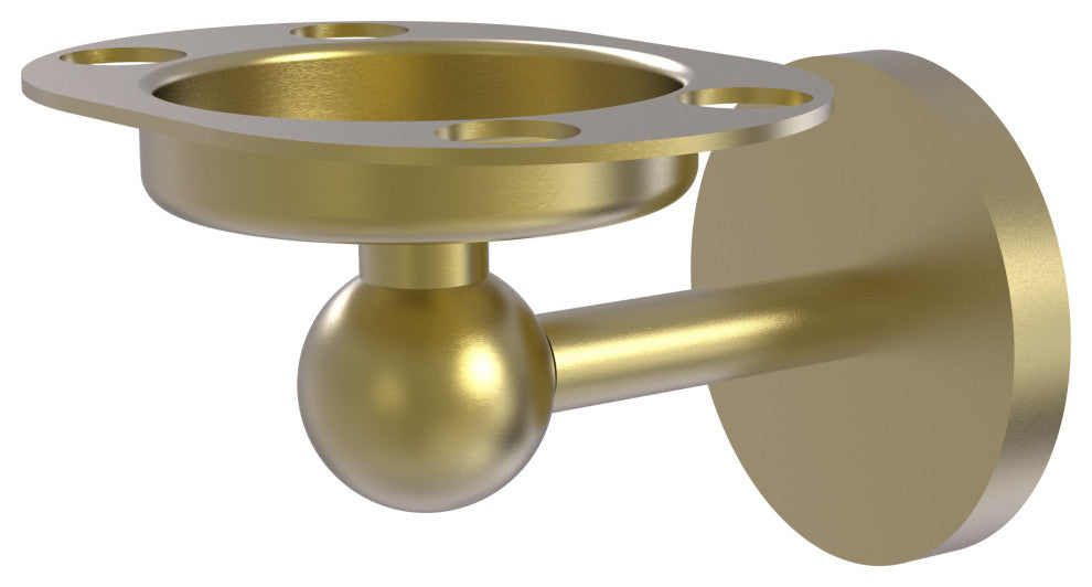 Skyline Toothbrush Holder With Twist Accents, Satin Brass