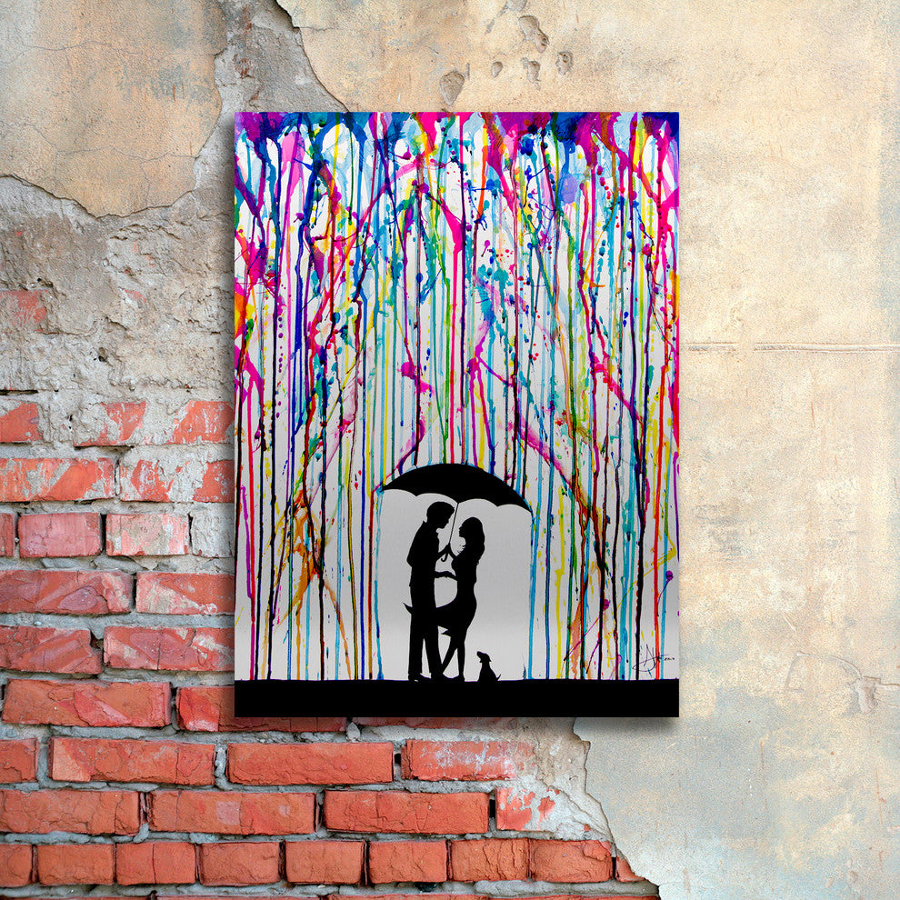 Marc Allante 'Two Step' Floating Brushed Aluminum Art, 16x22