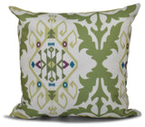 Bombay Medallion, Geometric Print Pillow, Green, 20"x20"