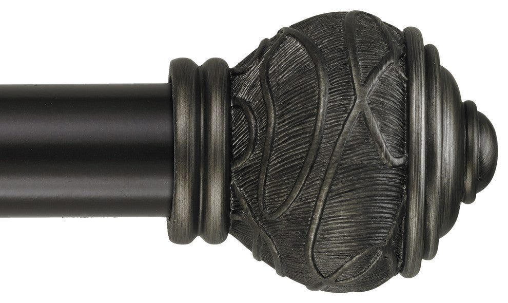Mercado Non-Telescoping Curtain Rod, Oil Rubbed Bronze, 48''