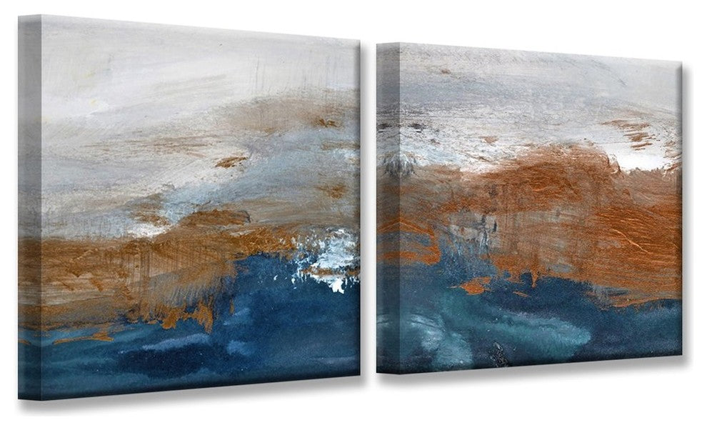 Ready2HangArt 'Copperelle/Copperize' Canvas Wall Decor Set, 12"x24" 2-Panels